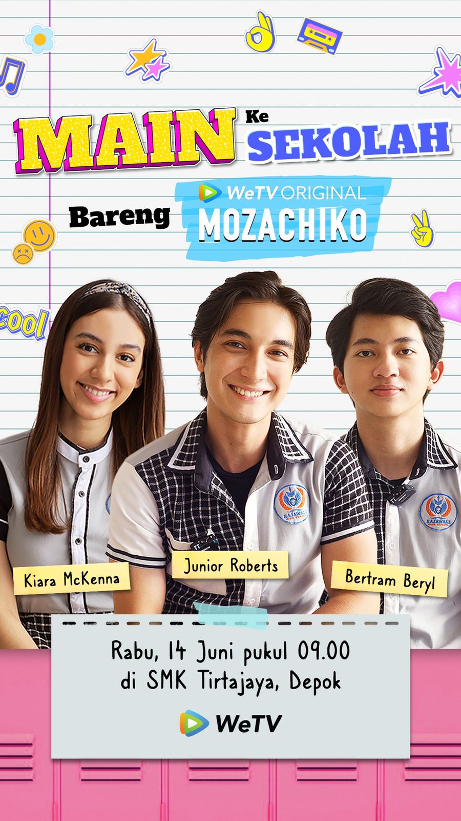 Gambar Thumbnail untuk berita CAST MOZACHIKO WeTV AKAN HADIR KE SMP - SMK TIRTAJAYA DEPOK